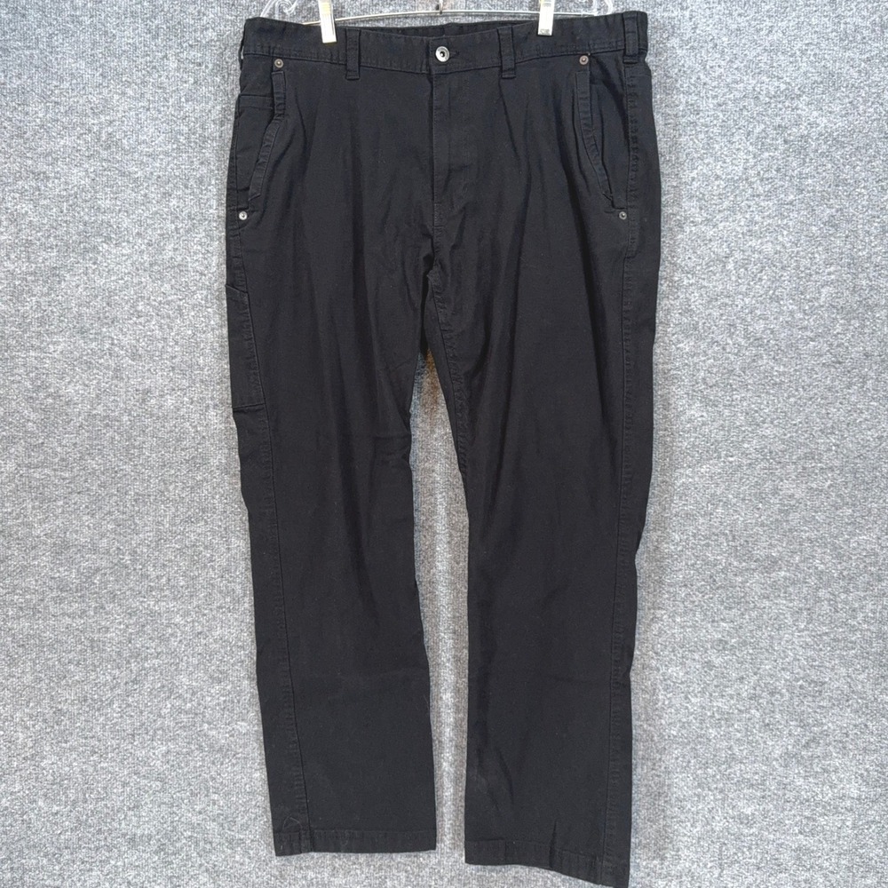 Eddie Bauer Utility Pants Mens 40x32 Black Canvas Stretch Workwear Casual